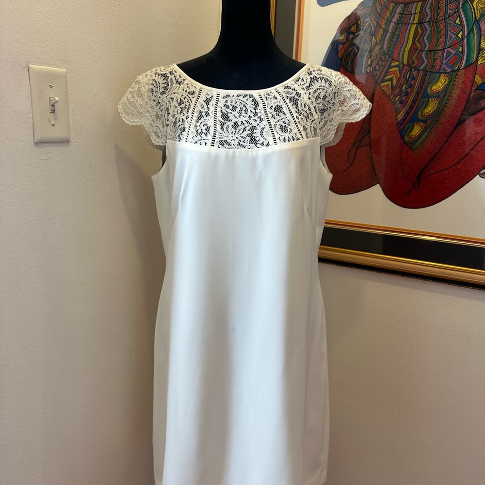 Whbm Elegant White Lace Dress